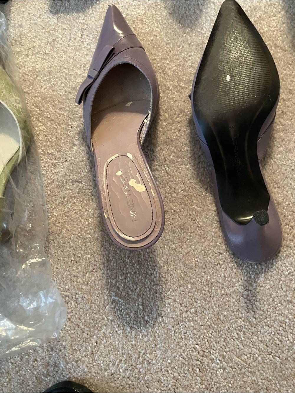 Vince Camuto Lavender Pointed-Toe D'Orsay Mule